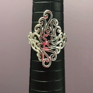 Sterling Silver Scroll Ring